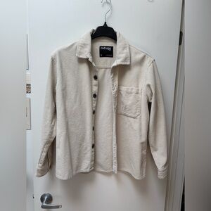 Refuge Cream Corduroy Button-Up Shacket